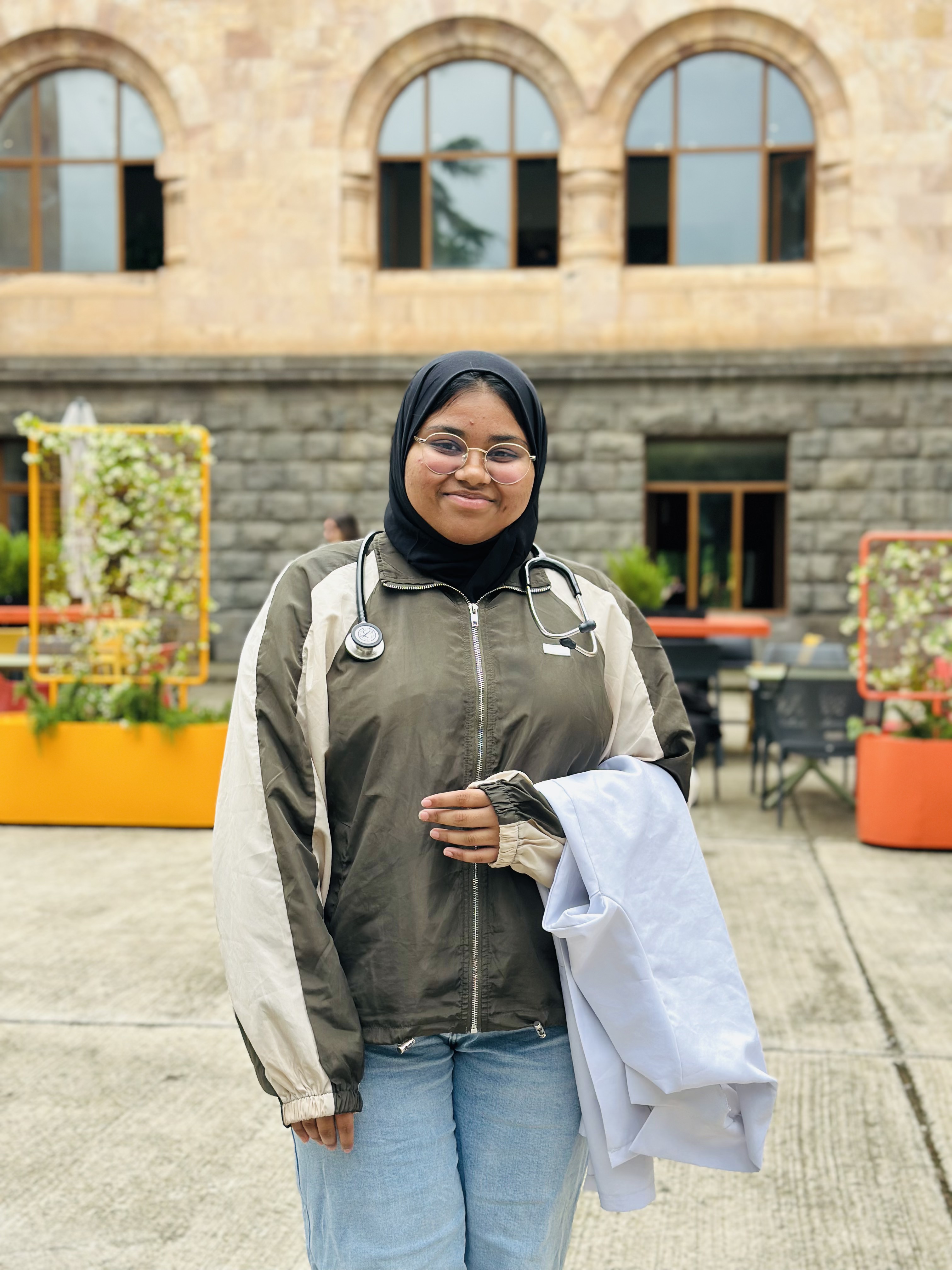 Badriya Natahar Bava, MBBS student in Georgia